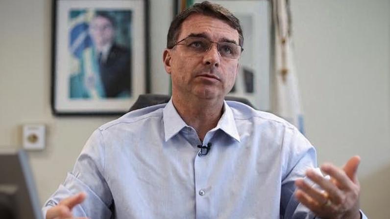 O senador Flávio Bolsonaro (PL-RJ), pré-candidato à Presidência