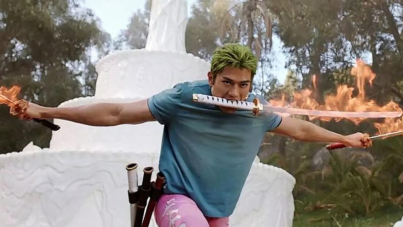 Foto de Mackenyu como Zoro na segunda temporada de One Piece
