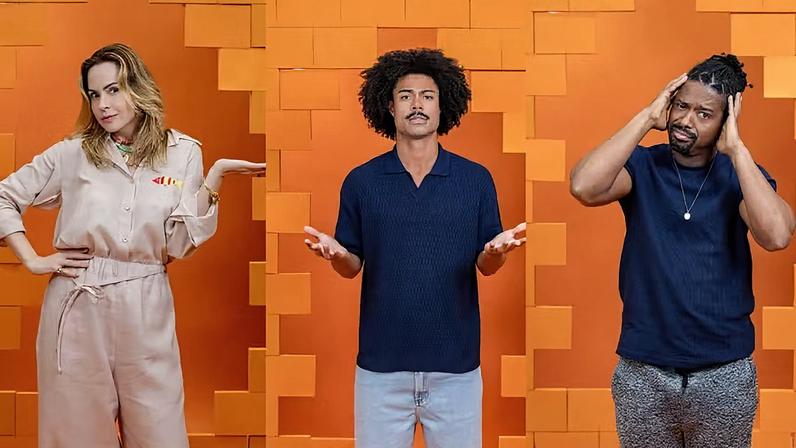 Ana Paula Renault, Breno e Leandro Boneco se enfrentam no paredão — Foto: Manoella Mello/Globo/Divulgação