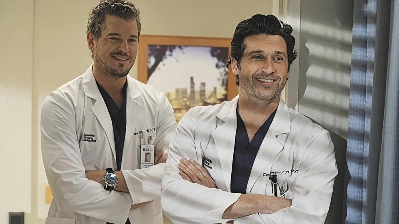 Patrick Dempsey e Eric Dane em "Grey's Anatomy"