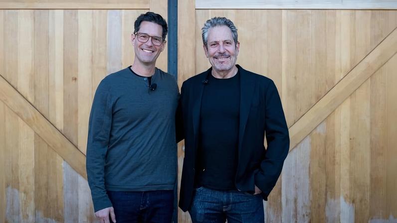 (left: David Schulner, right: Darren Star at the Napa Valley Vintners annual meeting)