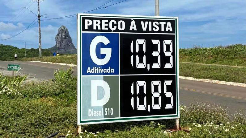 Valor do diesel supera a gasolina em Noronha — Foto: Ana Clara Marinho/TV Globo