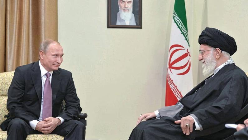 Russian President Vladimir Putin meets with Iranian Supreme Leader Ayatollah Ali Khamenei in Tehran on Nov. 23, 2015.