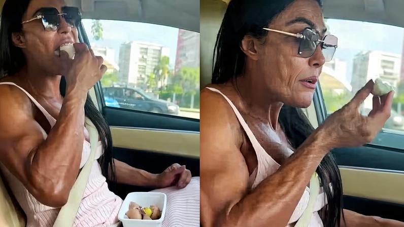 Gracyanne Barbosa na manhã deste sábado (7) — Foto: Reprodução/Instagram
