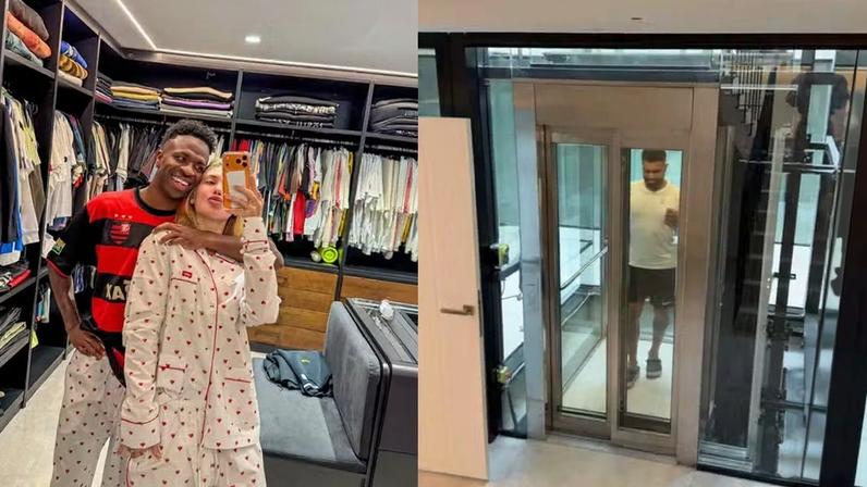 Virginia Fonseca mostra elevador na mansão do namorado, Vini Jr — Foto: Reprodução/ Instagram