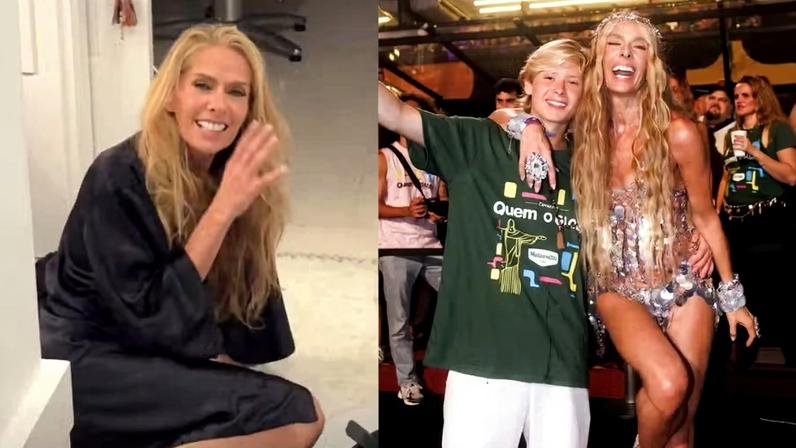 Adriane Galisteu se diverte ao mostrar filho cantando sambas-enredo