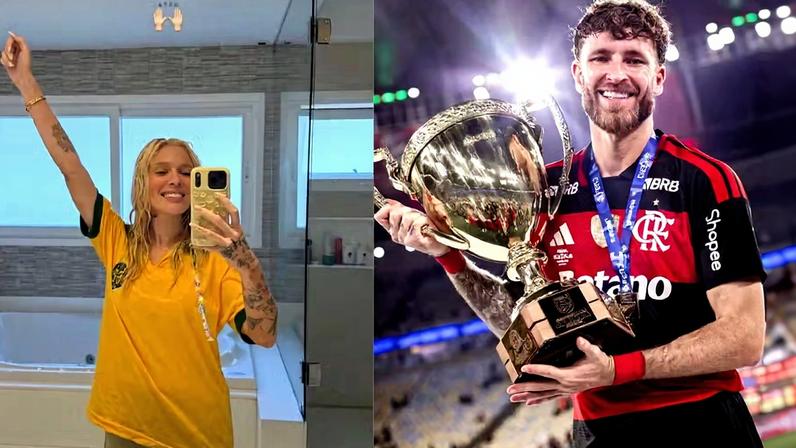 Karoline Lima surge com camisa do Brasil após convocação de Léo Pereira à Seleção