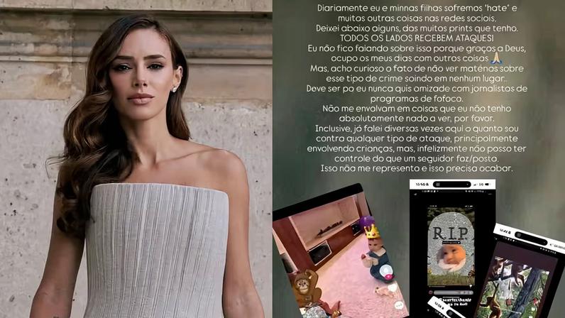 Bruna Biancardi desabafa sobre ataques nas redes e cita filhas