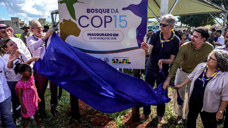 João Paulo Capobianco durante inauguração do Bosque da COP15