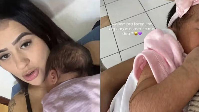 Rayne Luiza relata rotina após nascimento da filha com Pedro do BBB 26