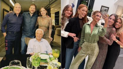 Roberto Justus reuniu a atual e a ex-mulher no aniversário do filho, Ricardo Justus