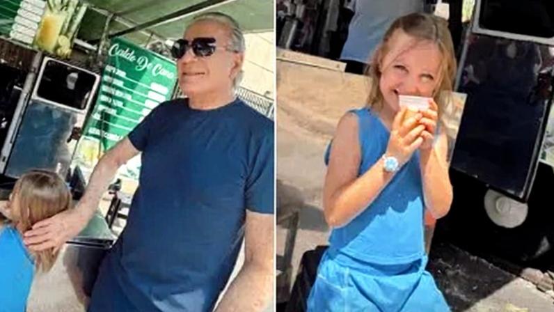 Roberto Justus curte feira com a família com direito à pastel e compras
