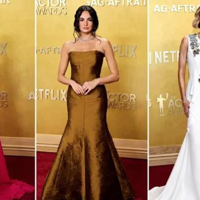 SAG Awards 2026: looks dos famosos no red carpet em tempo real