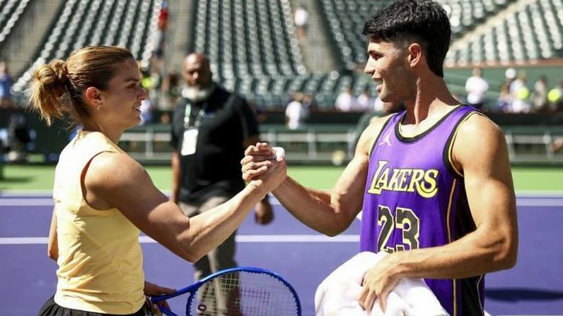 Djokovic, Sabalenka e Alcaraz treinam em Indian Wells; veja lances