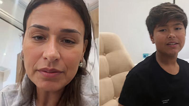 Simone Mendes e Henry na clínica — Foto: Reprodução/ Instagram