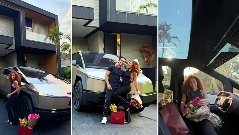 Influenciadora Sthe Matos ganha Tesla Cybertruck de presente