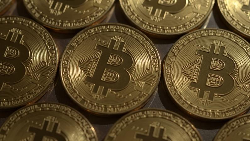 Representação da criptomoeda Bitcoin