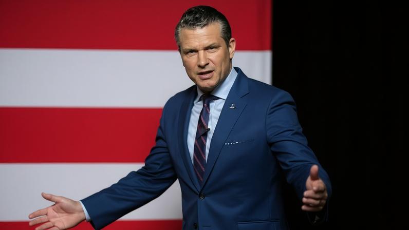 Secretário de Defesa dos EUA, Pete Hegseth, discursa para oficiais militares em Quantico, no Estado norte-americano da Virginia