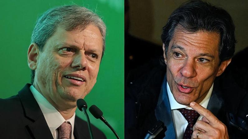 Tarcísio de Freitas e Fernando Haddad