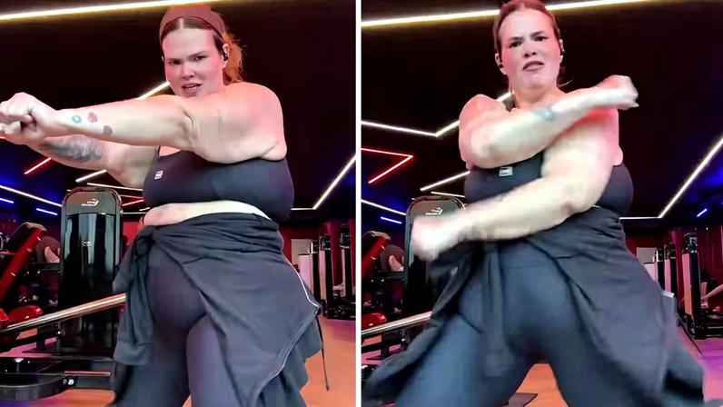 Thais Carla exibe look fitness dançando na academia após perder 85 kg