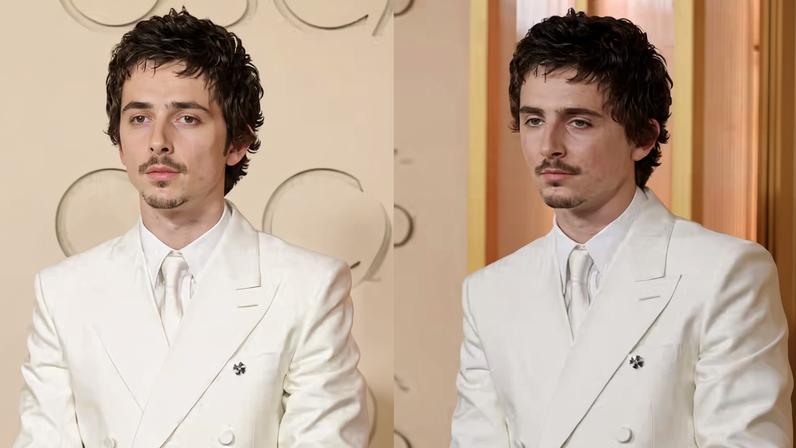 Timothée Chalamet chega sem sorrisos ao tapete vermelho do Oscar