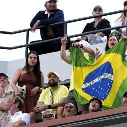 Fãs exibem bandeiras e cânticos em apoio aos ídolos no Tennis Paradise