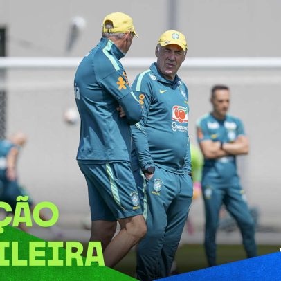 Ancelotti treina em campo com elenco e acompanha os lances