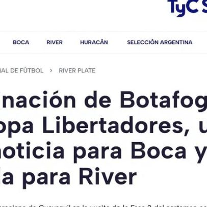 Canal argentino aponta lucro da Boca com queda do Botafogo