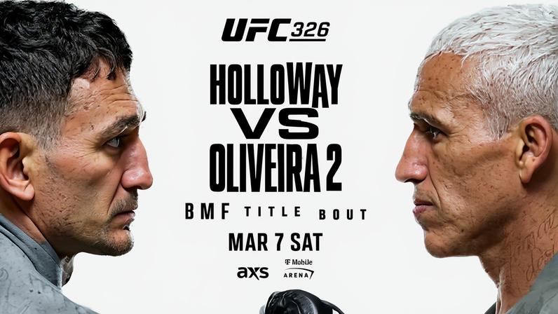 Card oficial do UFC 326, com Charles do Bronx e Max Holloway (Foto: Reprodução)