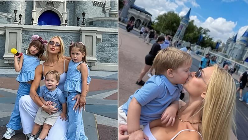 Virginia abre álbum na Disney com filhos