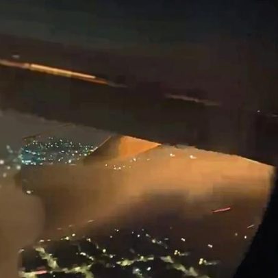 Passageiro registra explosão de motor de avião em SP