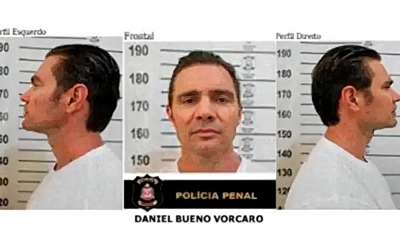 Ex-banqueiro Daniel Vorcaro após ser preso. Foto: Polícia Civil/Reprodução