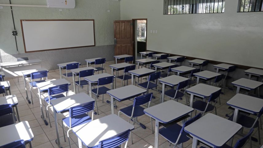 Sala de aula de escola pública em Roraima — Foto: DPE-RR/Divulgação