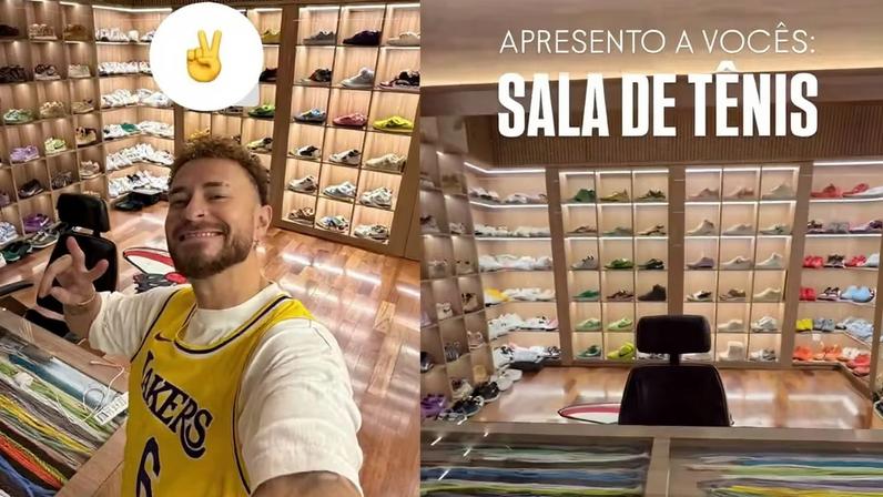 Fred Bruno mostra sala de tênis — Foto: Reprodução | Instagram