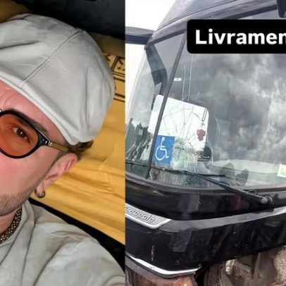 Latino e equipe sofrem acidente de ônibus na rodovia no interior de SP