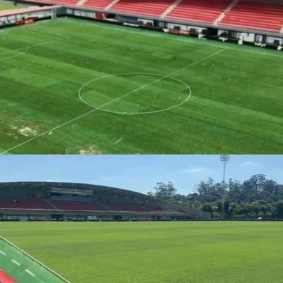 Grama do CT do São Paulo em Cotia passa por avaliação após imagens críticas