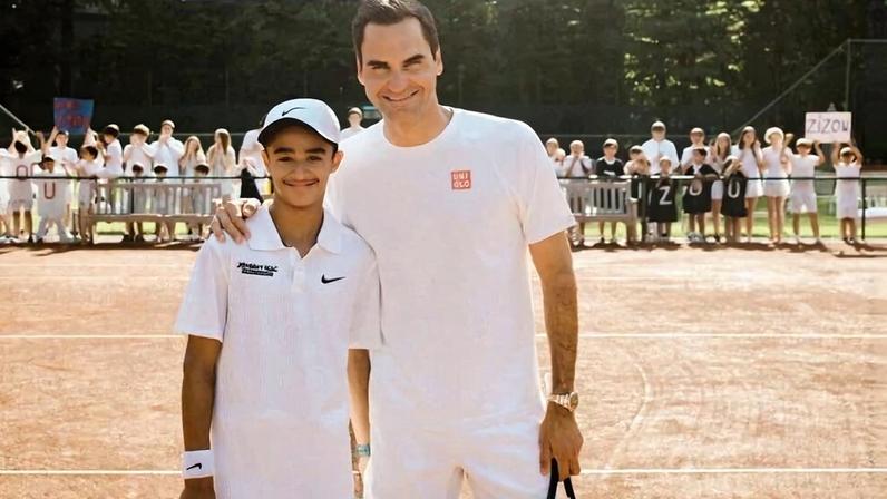 Zizou Ahmad e Roger Federer (Foto: Reprodução/Instagram)