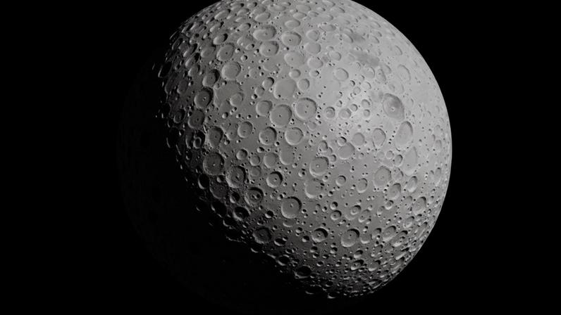 Fotografia do Lado oculto da Lua fotografado pela missão Apollo 16.