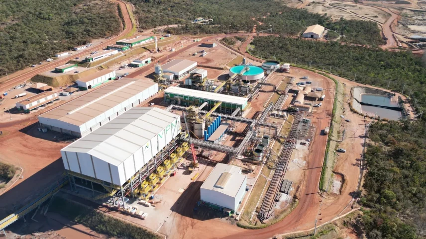 Planta de processamento de terras raras da Serra Verde, em Goiás, adquirida pela americana USA Rare Earth por US$ 2,8 bilhões (Foto: Divulgação/Serra Verde)