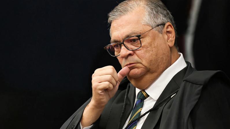 Brasília (DF) 10/09/2025 - O ministro Flávio Dino na Primeira Turma do Supremo Tribunal Federal (STF) que realiza o quarto dia de julgamento dos réus do Núcleo 1 da trama golpista, formado pelo ex-presidente Jair Bolsonaro e mais sete aliados. Foto: Fabio Rodrigues-Pozzebom/ Agência Brasil