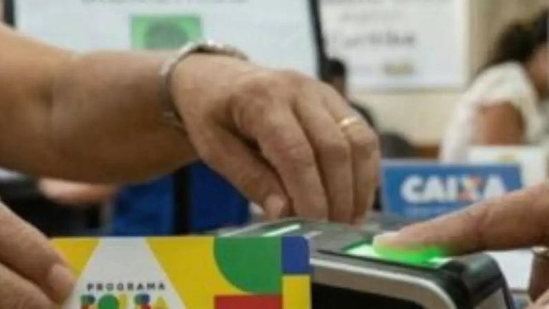 Ilustração de biometria para o Bolsa Familia.