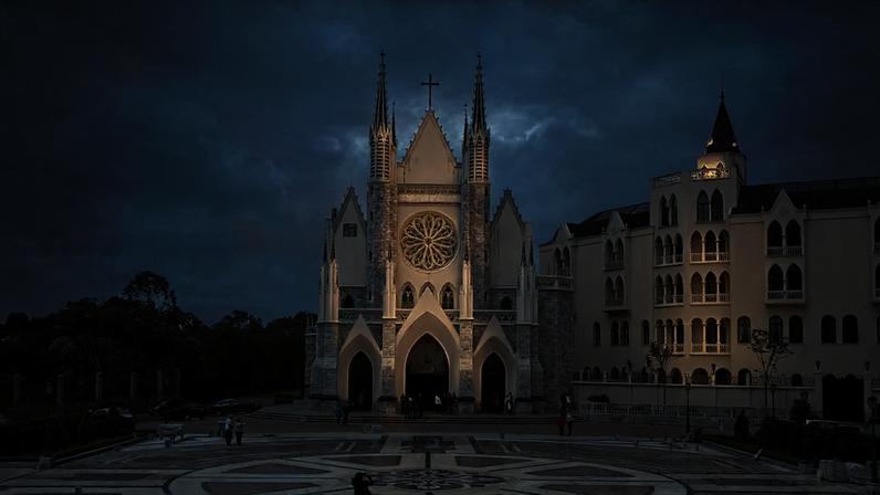 Basílica Rosário de Fátima, na divisa com o município de Cotia, um dos passeios para fazer a 6 km do centro de Embu das Artes.
