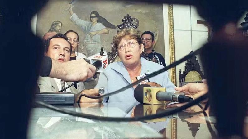 Eva do Amaral Coelho, juíza na época do julgamento do Massacre de Eldorado dos Carajás, em abril de 2002 — Foto: Arquivo / Ary Souza / Jornal OLiberal