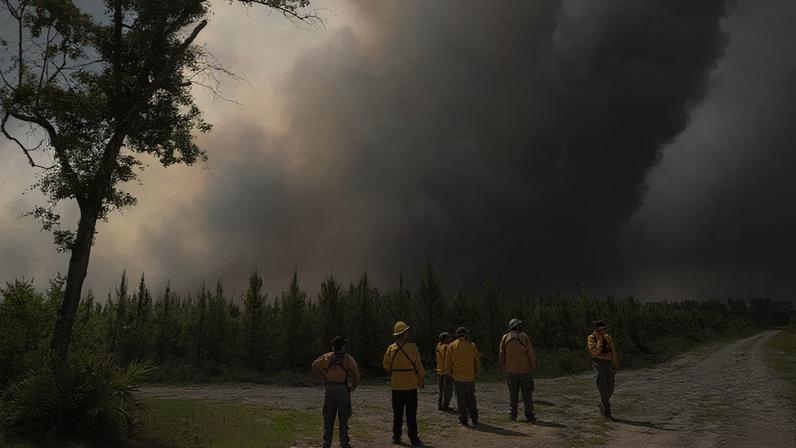 A região afetada pelo incêndio. (Foto: Reprodução/Baptist Press)
