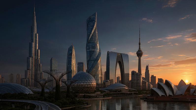 Cidades com aspecto futurista já existem hoje