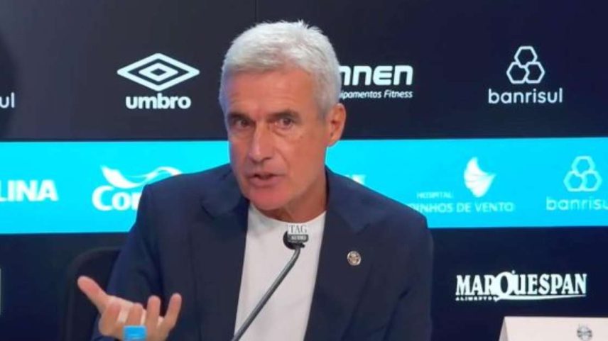 Luís Castro foi expulso na partida contra o Coritiba, pelo Brasileirão –