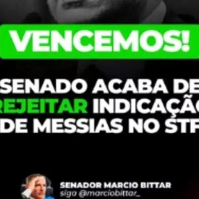 Michelle Bolsonaro celebra rejeição de Messias no Senado, diz Justiça de Deus