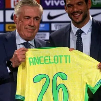 Presidente da CBF quer renovação de Ancelotti antes da convocação para a Copa
