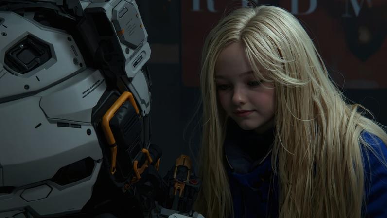 Captura da tela do jogo "Pragmata".