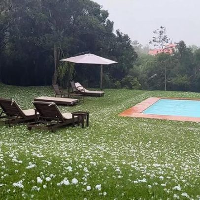 Temporal com granizo assusta moradores do interior de SP